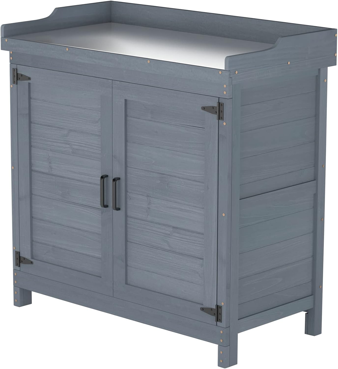 Gardening Tool Diy - Outdoor Storage Cabinet with Workbench –