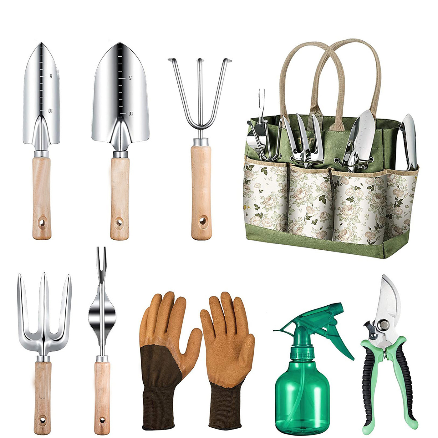 9-Piece Gardening Tool With He - Gardening Tools Women 评论和价格