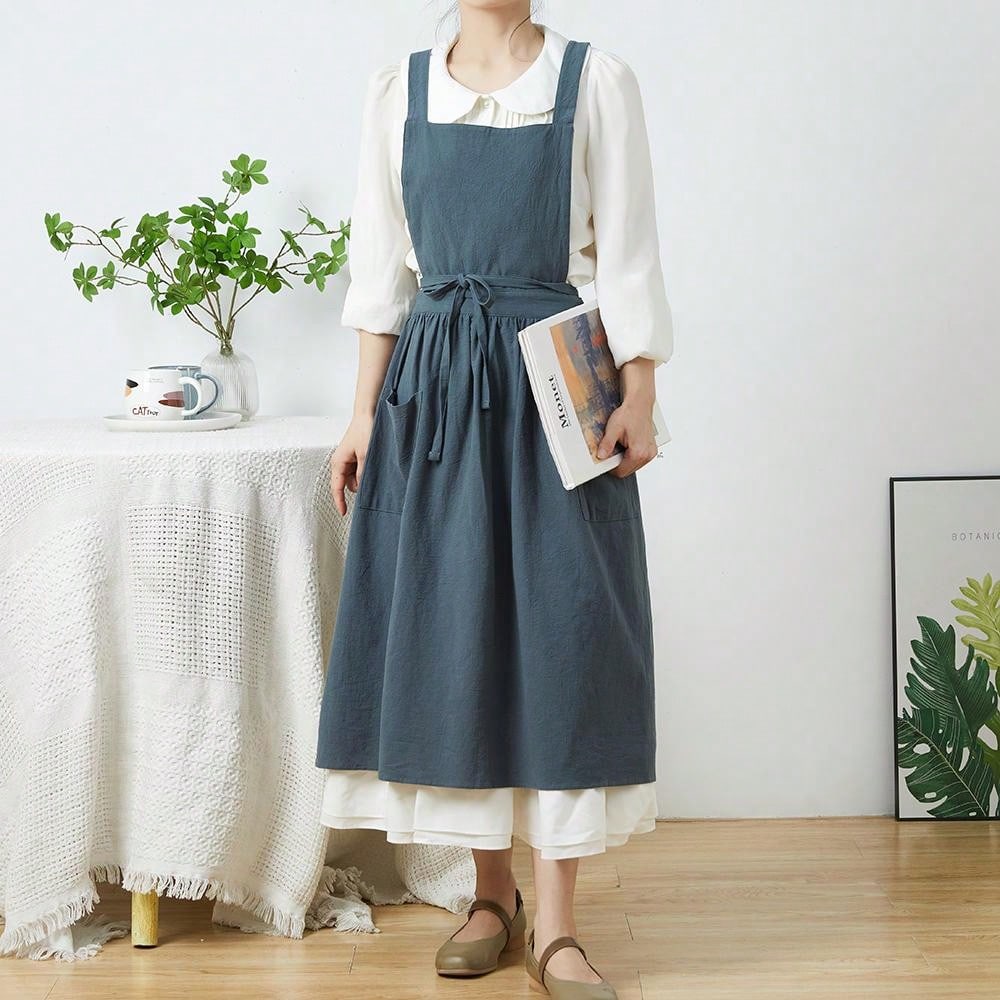 Brief Nordic Wind Pleated Skir - Gardening Tools Women 评论和价格