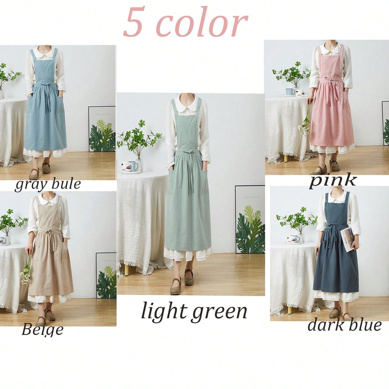 Brief Nordic Wind Pleated Skir - Gardening Tools Women 评论和价格