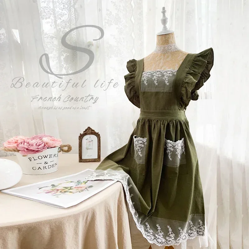 Female Women Apron Cotton Line - Gardening Tools Women 评论和价格